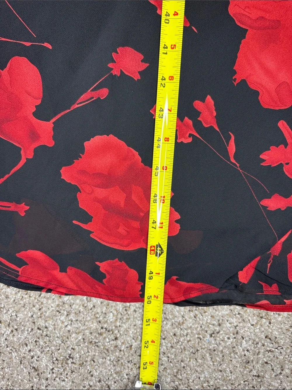 Red Floral Maxi Dress - Picture 5 of 10